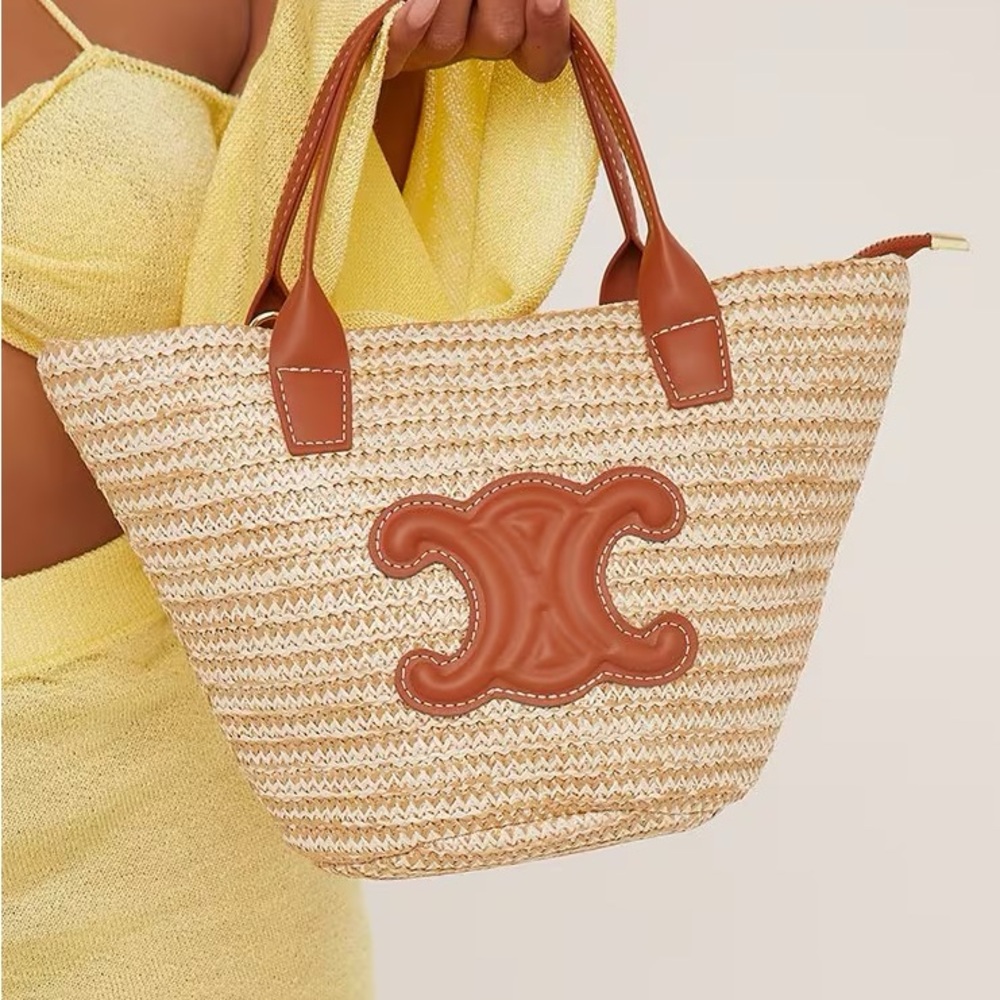 EGO Brown and Tan Designer Tote Bag